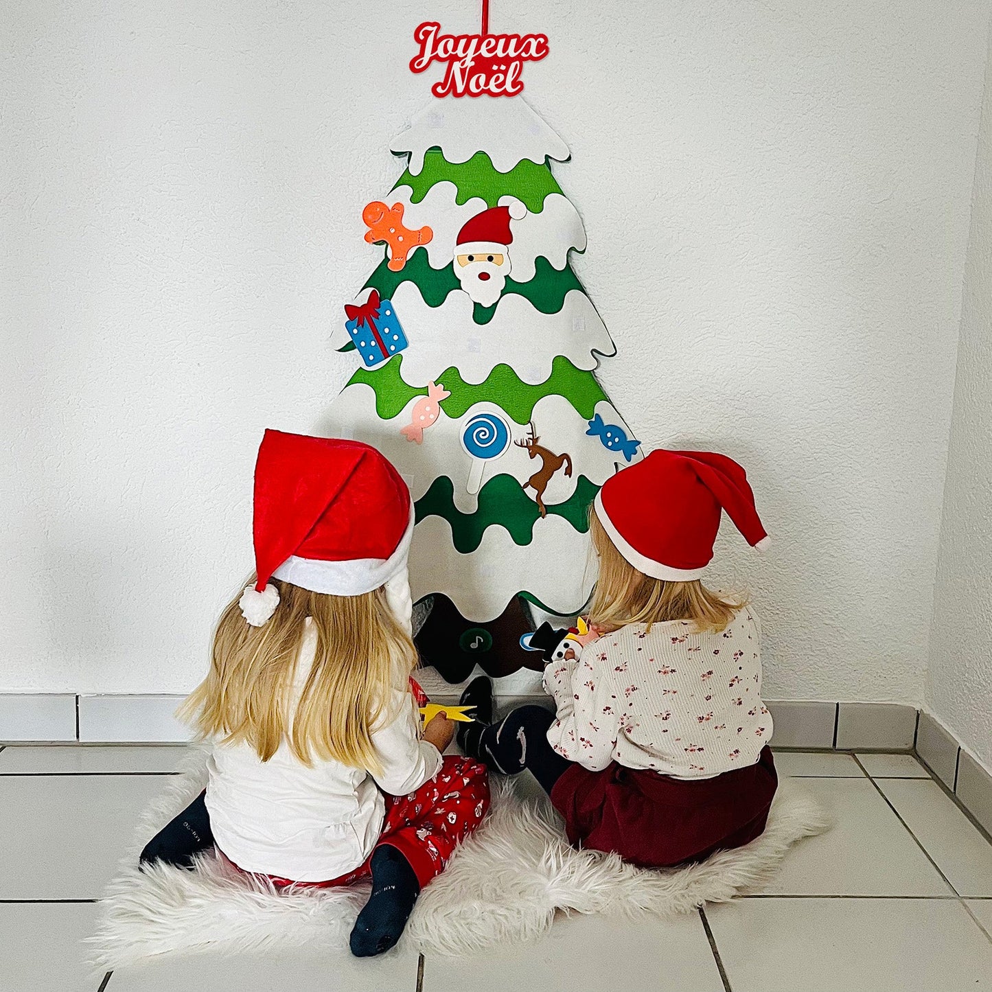 Kiddos™ Sapin de Noël pour enfants (avec plus de 20 décorations)