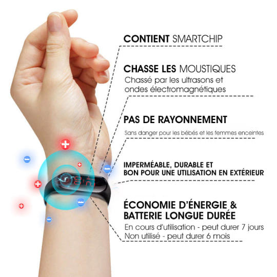 Bracelet ultrasonique de désintoxication et de réduction des graisses Vibra®