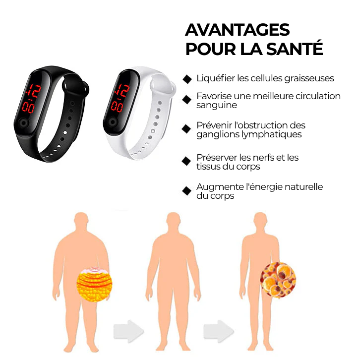 Bracelet ultrasonique de désintoxication et de réduction des graisses Vibra®